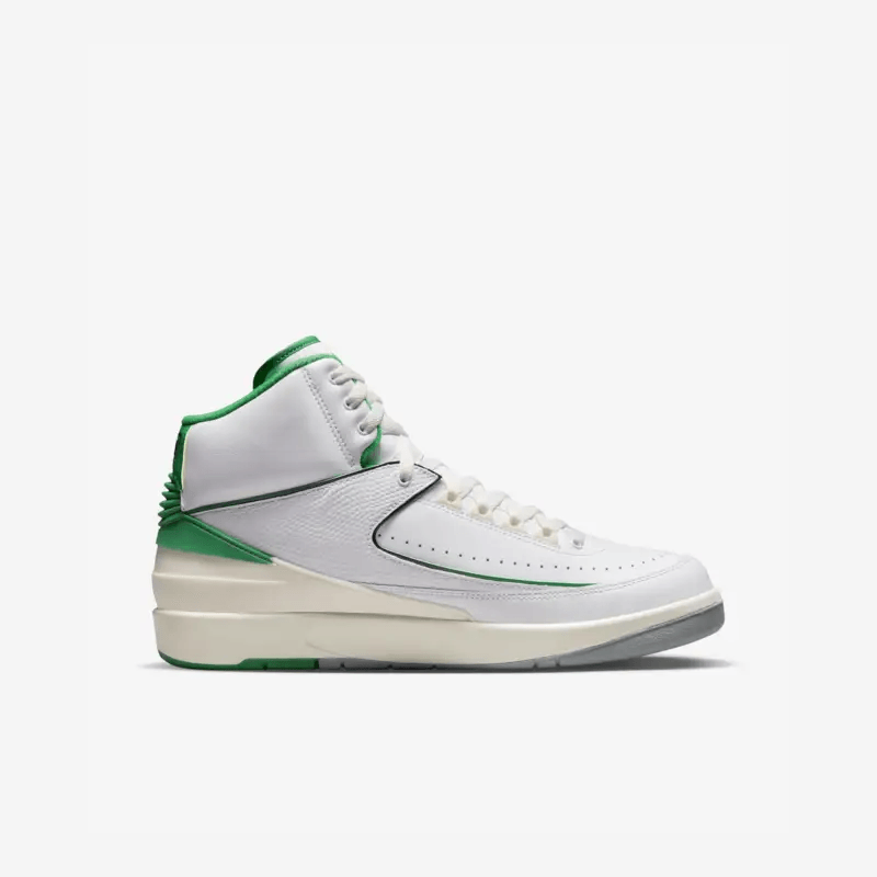 zapatillas-Air-Jordan-2--Lucky-Green--blanco-con-verde--vista-lateral-